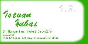 istvan hubai business card